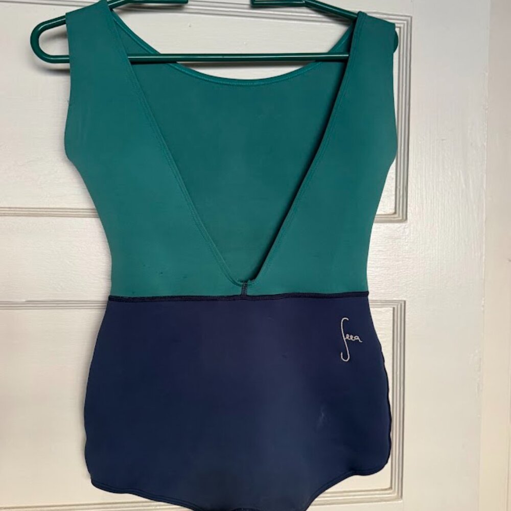 Seea Lido One-Piece - MED - Blue/Teal - LIKE NEW